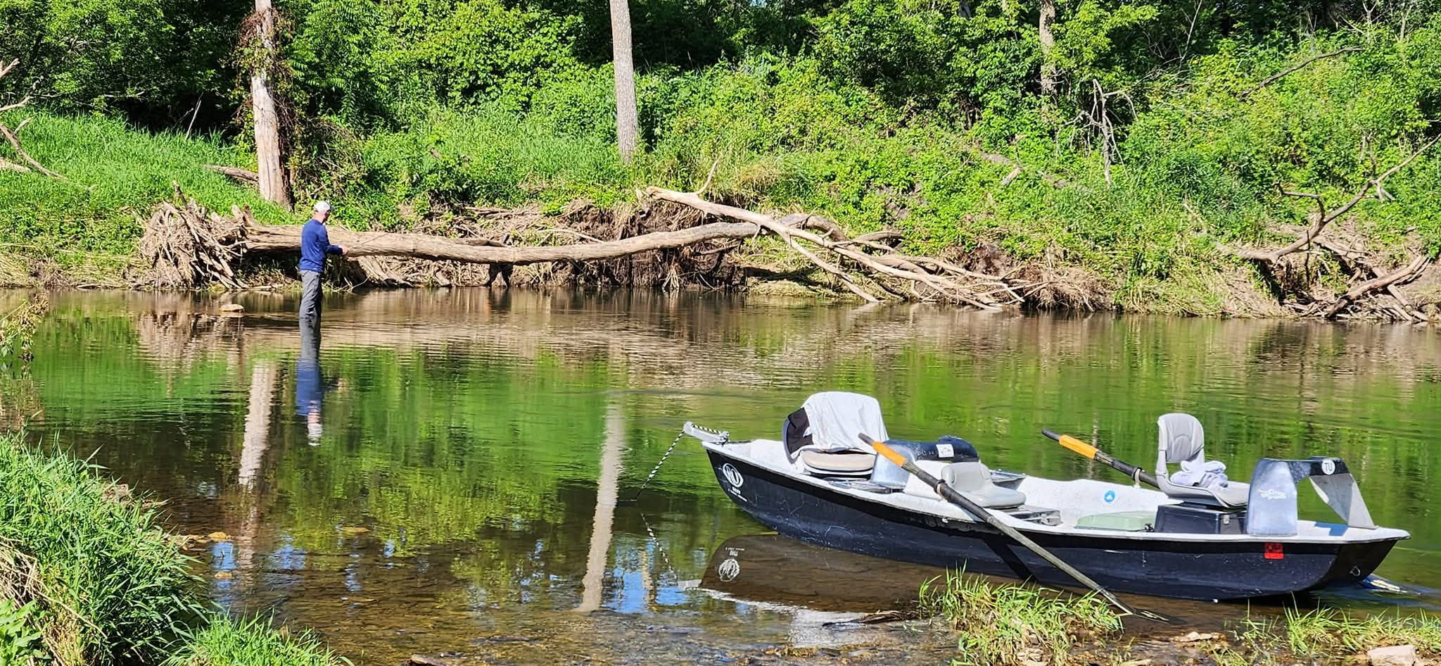 Guided fishing trip in the Driftless Region